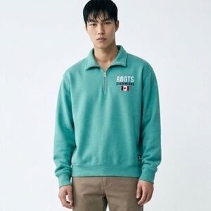 RARE: Roots vintage rare teal color 1/4 unisex sweatshirt